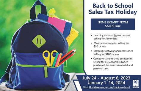 Florida’s Back-to-School Sales Tax Holiday extends 14 days